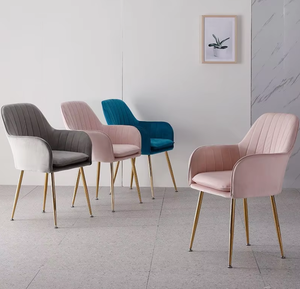 Fauteuils multifonctionnels populaires de boucle de chaise de vanité avec des chaises de salle à manger de jambes en métal pour le restaurant - Product Image 3