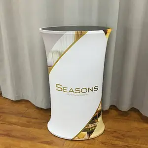 Portable high density board aluminum pole tension fabric pop up display cheap pop up counter