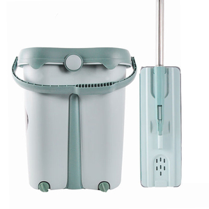 Mopa Plana Giratoria 360 Grados con Cubo, Juego <span class=keywords><strong>de</strong></span> Mopa <span class=keywords><strong>de</strong></span> Microfibra Ecológica para Limpieza en Seco y Húmedo con 2 Cabezales, Venta Caliente <span class=keywords><strong>de</strong></span> Fábrica - Product Image 1