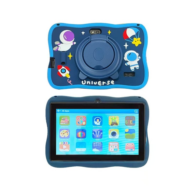 2025 Rugged 7-Inch Capacitive Kids Tablet Android 12 Anti-Drop Silicone Case New Wifi Learning Gaming 4GB Memory MTK Quad Core