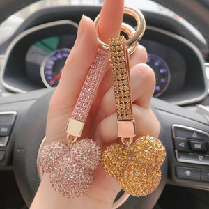 Porte-clés Shuo Tian en alliage de cristal incrusté de diamants, tête de <span class=keywords><strong>Mickey</strong></span>, pour voiture, <span class=keywords><strong>sac</strong></span> à main femme, style célébrité coréenne - Product Image 2