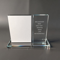 Plaque de bureau personnalisée en cristal à double panneau Neelpure 188179 pour cadeau d'entreprise