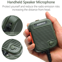 Mikrofon Speaker Genggam ABBREE AR 152 Dual PTT Kenwood 2 Pin Clear untuk Radio Dua Arah UV 5R UV 21 Pro BAOFENG QUANSHENG