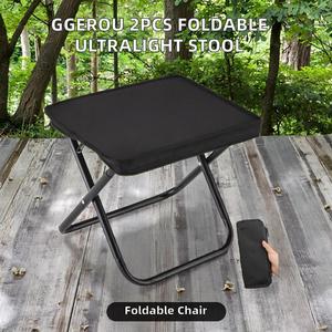 Foldable Square Aluminum Portable Camping <b>Stool</b> Ultralight Backpacking Heavy Duty Collapsible Outdoor - Product Image 2