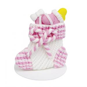 Chaussettes blanches et roses pour chevilles et bottines - Product Image 1