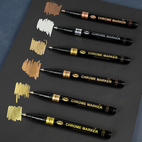 Stylos marqueurs PP04 finition chrome premium, lot en promotion avec encre anti-décoloration, peinture permanente