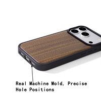 Étui de téléphone en bois tendance pour iPhone 17, gravure personnalisée, design en bois naturel, étui pour iPhone 17 16 15 14 Pro Max
