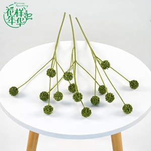 Fleur artificielle en soie de 65 cm à 5 têtes, imitant un fruit de châtaigne et une Craspedia <span class=keywords><strong>Billy</strong></span> Ball, pour la décoration florale de la maison et des vases de mariage - Product Image 2