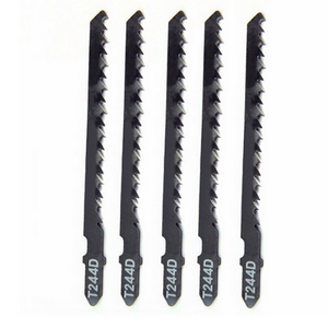 5 teile/satz HCS 6T Jig Sägeblätter <span class=keywords><strong>T244D</strong></span> für schnelles Schneiden Gerades Schneiden 4 mm Zähne Länge Jigsaw Blades 100*1,2mm Säge - Product Image 4