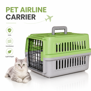 Transportadora de Mascotas de PP Resistente y de Primera Calidad, Aprobada por Aerolíneas, Jaula para Perros y Gatos con Cierre de Seguridad y Diseño Transpirable para Auto y Viajes en Avión - Product Image 1