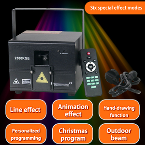 Igracelite 2W aplikasi Remote kontrol warna penuh RGB animasi lampu <span class=keywords><strong>Laser</strong></span> tubuh besi DMX512 kontrol suara - Product Image 2