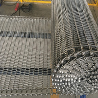 Malla transportadora de alambre espiral de acero inoxidable 304/316 de grado alimenticio para transporte de alimentos o uso en congeladores