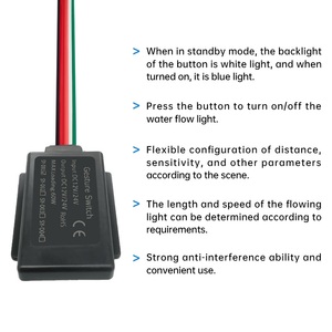 Hotel Indoor 60W Flowing Water <strong>LED</strong> <strong>Light</strong> Strip Cabinet 24V 5A One-Button Running <strong>with</strong> Inductive Switch <strong>LED</strong> Touch <strong>Sensor</strong> - Product Image 3