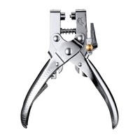 Pince à œillets manuelle à trou unique pour anneaux de protection, anneaux de ceinture et anneaux de reliure, en acier A3, argentée