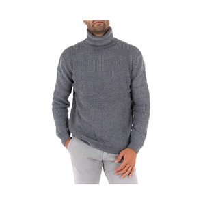 Pull-over à manches longues et col haut personnalisé pour hommes de grande taille 100% tricots en coton hiver anti-rétrécissement séchage rapide respirant - Product Image 6
