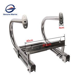 本物のマリン3ステップ滑り止め水泳はしごマリンヨットボートステンレス鋼伸縮はしご - Product Image 5