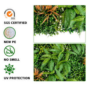 Pq72 taman vertikal disesuaikan dedaunan dinding plastik daun hijau dinding buatan Boxwood panel hijau tanaman latar belakang - Product Image 4