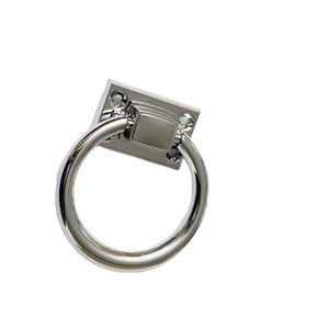 Tirador Moderno Tipo Anillo de 70mm de Diámetro, Blanco Cromado, Aleación de Zinc, Herraje para Muebles y Gabinetes - Product Image 1