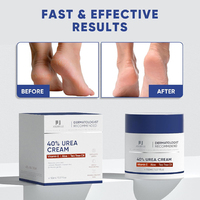 Crème à l'urée de marque privée à 40% pour les pieds Crème pour les pieds à résistance maximale et hydratation pour les talons et les pieds craquelés secs