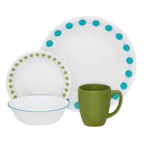 16 pièces de haute qualité blanc décalcomanie maison vaisselle nordique en céramique vaisselle grès dîner ensemble pour cadeau - Product Image 2