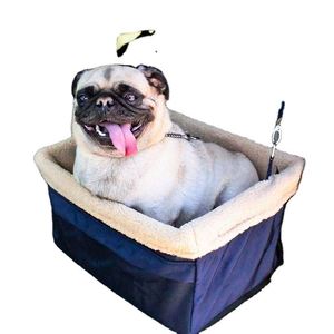 BSCI Factory Deluxe Dog Booster pet Car Seat Premium Quality Metal <b>Frame</b> Construction <b>Clip</b>-on Safety Leash Zipper Storage Pocket - Product Image 1