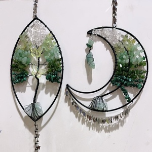 En gros, Tableau en Agate <span class=keywords><strong>Arbre</strong></span> <span class=keywords><strong>de</strong></span> <span class=keywords><strong>Vie</strong></span> Lune Dorée, <span class=keywords><strong>Attrape</strong></span>-soleil, <span class=keywords><strong>Attrape</strong></span>-rêves <span class=keywords><strong>Arbre</strong></span> <span class=keywords><strong>de</strong></span> <span class=keywords><strong>Vie</strong></span>, Ornement <span class=keywords><strong>de</strong></span> filet <span class=keywords><strong>attrape</strong></span>-rêves, Carillon éolien - Product Image 3