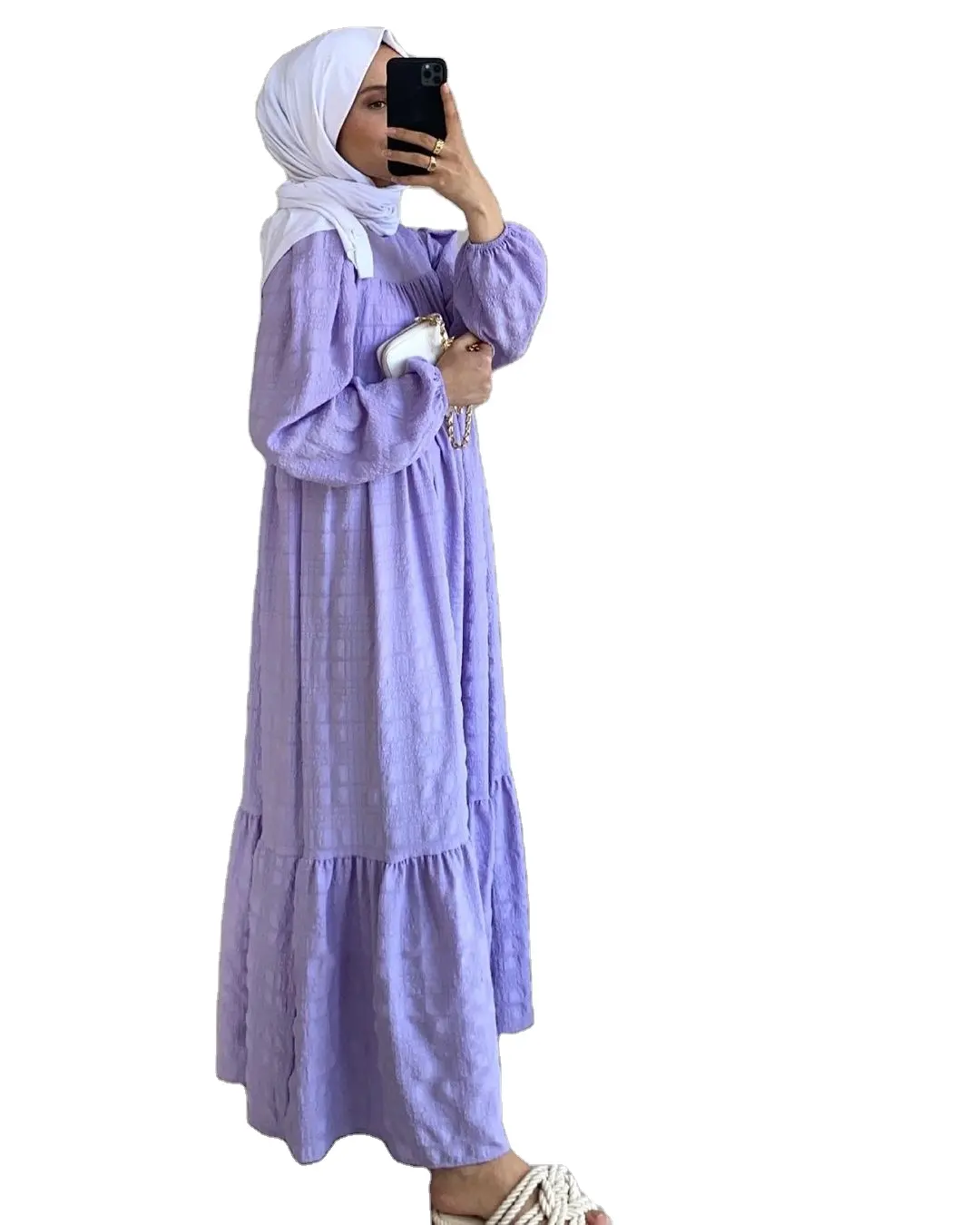 Traditionele Moslim Abaya Kaftan Islamitische Jurk Eenvoudige Abaya Vrouw Moslim Jurk Abaya