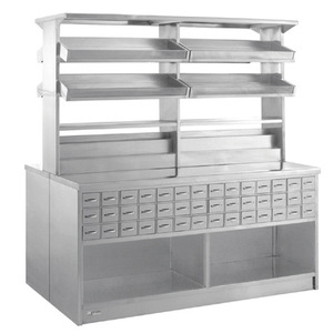 Armoire à médicaments en acier inoxydable à 50 compartiments, usage hospitalier, design industriel, construction métallique durable, montage au sol - Product Image 2