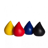 Balle anti-stress en forme de goutte d'eau, en polyuréthane PU résistant aux balles, imprimée en sérigraphie, jouet promotionnel personnalisé