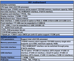 Nhà Máy Giá chơi game LGA 1155 <span class=keywords><strong>DDR3</strong></span> 2nd 3th H61 Bo mạch chủ PC H61 Chipset cho PC máy tính - Product Image 6