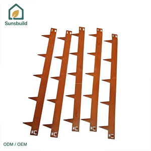 ขอบรั้วสวนเหล็กคอร์เทนกันสนิม Sunsbuild พร้อมเสาปักดินสำหรับทางเดิน - Product Image 2