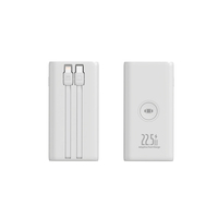 Aspiration magnétique sans fil charge rapide Mini câble de charge intégré 10000mAh Banque d'alimentation mobile rechargeable pour téléphone ou montre