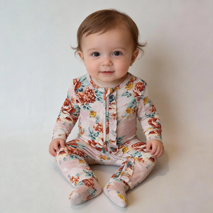छोटे वर्ग के निर्माता कस्टम बुटीक बच्चे के कपड़े मुद्रित हुए जिपर पाजामास के कपड़े मुद्रित - Product Image 5