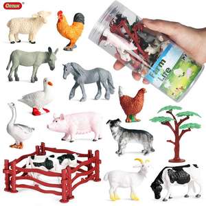 Yxs mini simulation solide ferme volaille animal sauvage modèle dinosaure jouet océan ensemble marché de <span class=keywords><strong>nuit</strong></span> décrochage - Product Image 5