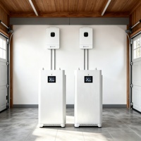 Stock UE Kit hybride DIY 14-17 kWh pour réseau, batterie LiFePO4 48V/51.2V empilable murale, modèle T30 SUPSRSAFE, sortie 50 kW