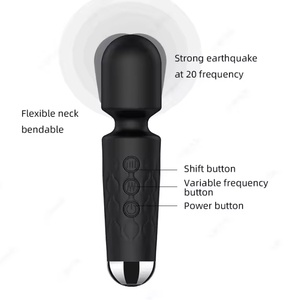 เครื่องนวดไฟฟ้าแบบแท่ง USB Charge Magic 20 รูปแบบการสั่น 8 ระดับ พร้อมระบบสั่น AV สำหรับผ่อนคลาย กันน้ำ ผลิตจากซิลิโคน สำหรับนวดตัวส่วนตัว - Product Image 6
