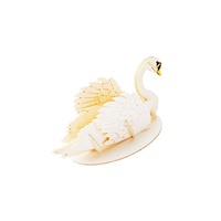 Modelo de Cisne Blanco en 3D, Corte Láser, Cartón, Manualidades, Rompecabezas de Papel, Kit de Manualidades para Regalos, Papelería y Juguetes