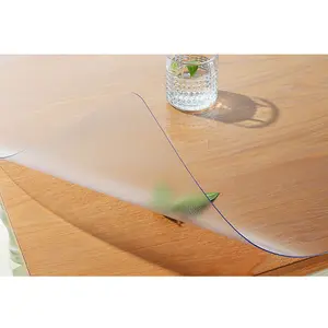 Rechteck PVC klares weiches Glas Design 2,0mm wasserdicht öl beständig Haushalt Umwelt freundliche flache Tischdecke Tischdecke