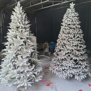 <span class=keywords><strong>Sapin</strong></span> de Noël artificiel en pin de qualité supérieure, 7,5 pieds, épaissi et floqué, pré-éclairé avec <span class=keywords><strong>LED</strong></span> blanc chaud, réaliste, directement de l'usine - Product Image 2