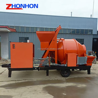 Bétonnière automatique avec pompe JBS30R JBS40R, bétonnière avec pompe, bétonnière diesel portable avec pompe