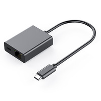 Adaptor jaringan Ethernet Tipe C ke RJ45, USB Tipe C ke RJ45 100Mbps berkabel kompatibel dengan 4K Fire Stick antarmuka eksternal untuk ponsel Laptop