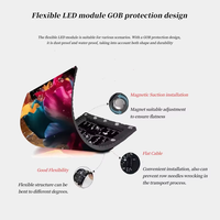 Pantalla LED Flexible para Interiores de Alta Luminosidad P2.5mm, Admite Visualización a Todo Color, Garantía de 2 Años