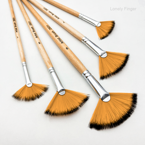 5 pinceaux d'artiste à manche en bois pour <span class=keywords><strong>peinture</strong></span> acrylique, aquarelle, <span class=keywords><strong>huile</strong></span> et gouache - Débutants et professionnels Fabriqués en Chine continentale - Product Image 6