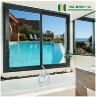 Ventanas correderas de rotura térmica de aluminio de vidrio aislante Lukliving