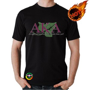 Commercio all'ingrosso rosa e verde AKA Afro Lady strass trasferimento di calore personalizzato Sorority strass ferro su motivo per T-Shirt - Product Image 2