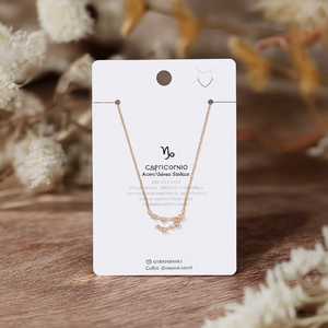 Collana in Acciaio Inossidabile Capricornio Acero con Zirconia Cubica per Donna, Gioielli alla Moda - Product Image 3