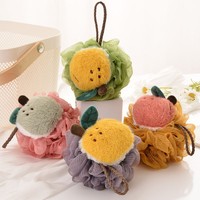 Éponge de douche exfoliante en loofah 50g, type 'Apple Doll', en maille, pour le lavage corporel