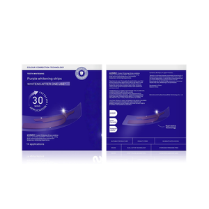 Bandes blanchissantes violettes sans peroxyde pour l'hygiène bucco-dentaire à la menthe, pour éclaircir votre <span class=keywords><strong>sourire</strong></span> - Product Image 5