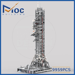 9944 pezzo di sistema di lancio spaziale modello MOC-136982 SLS <span class=keywords><strong>Mobile</strong></span> Launcher Tower compatibile 10341 mattoncini di mattoni giocattoli per bambini - Product Image 5