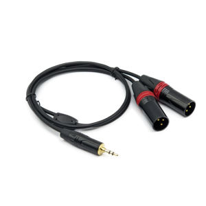Cable macho TRS AUX a <span class=keywords><strong>XLR</strong></span> dual de 3,5mm, divisor de audio estéreo a mono dual para mezclador, amplificador, Audio Profesional - Product Image 3